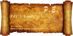 Pál Edgár névjegykártya