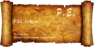 Pál Edgár névjegykártya