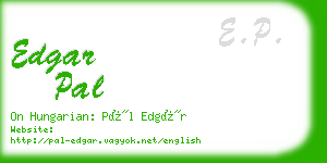 edgar pal business card